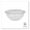 Renewable And Compostable Salad Bowls With Lids, 24 Oz, Clear, Plastic, 50/Pack, 3 Packs/Carton