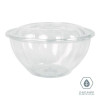 Renewable And Compostable Salad Bowls With Lids, 32 Oz, Clear, Plastic, 50/Pack, 3 Packs/Carton