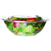 Salad Bowls With Lids, Squat, 64 Oz, 9.5" Diameter x 3.2" h, Clear, Plastic, 150/Carton