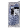 Non-Launderable Cotton/Synthetic Cut-End Blend Mop Head, 16 Oz, 1" Band, Blue, 12/Carton