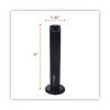 36" 3-Speed Oscillating Tower Fan With Remote Control, Plastic, Black