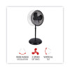 16" 3-Speed Oscillating Pedestal Stand Fan, Metal, Plastic, Black