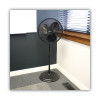 16" 3-Speed Oscillating Pedestal Stand Fan, Metal, Plastic, Black