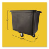 Cube Truck, 119.7 Gal, 500 Lb Capacity, Plastic/Metal, Black