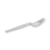 Plastic Cutlery, Heavyweight Fork, Clear, 1,000/Carton