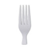 Plastic Cutlery, Heavyweight Fork, White, 100/Box
