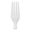 Plastic Cutlery, Heavyweight Fork, White, 1,000/Carton