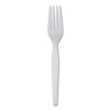 Plastic Cutlery, Heavyweight Fork, White, 1,000/Carton
