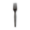 Plastic Cutlery, Heavyweight Fork, Black, 1,000/Carton