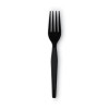 Individually Wrapped Heavyweight Forks, Plastic, Black, 1,000/Carton