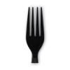Individually Wrapped Heavyweight Forks, Plastic, Black, 1,000/Carton