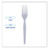Heavyweight Polystyrene Cutlery, Fork, Plastic, White, 1,000/Carton