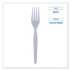 Heavyweight Polystyrene Cutlery, Fork, Plastic, White, 1,000/Carton