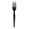 Heavyweight Polystyrene Cutlery, Fork, Plastic, Black, 1,000/Carton