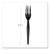 Heavyweight Polystyrene Cutlery, Fork, Plastic, Black, 1,000/Carton