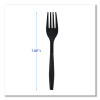 Heavyweight Wrapped Polypropylene Cutlery, Fork, Plastic, Black, 1,000/Carton