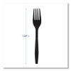 Heavyweight Wrapped Polypropylene Cutlery, Fork, Plastic, Black, 1,000/Carton