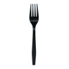 Heavyweight Polypropylene Cutlery, Fork, Plastic, Black, 1,000/Carton