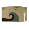 Heavyweight Polypropylene Cutlery, Fork, Plastic, White, 1,000/Carton