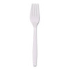 Heavyweight Polypropylene Cutlery, Fork, Plastic, White, 1,000/Carton