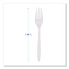 Heavyweight Polypropylene Cutlery, Fork, Plastic, White, 1,000/Carton