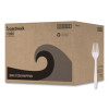 Heavyweight Polypropylene Cutlery, Fork, Plastic, White, 1,000/Carton