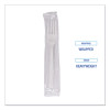 Heavyweight Wrapped Polypropylene Cutlery, Fork, Plastic, White, 1,000/Carton