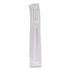 Heavyweight Wrapped Polypropylene Cutlery, Fork, Plastic, White, 1,000/Carton