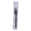 Heavyweight Wrapped Polystyrene Cutlery, Fork, Plastic, Black, 1,000/Carton