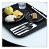 Heavyweight Wrapped Polystyrene Cutlery, Fork, Plastic, Black, 1,000/Carton