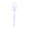 Mediumweight Polystyrene Cutlery, Fork, Plastic, White, 100/Box, 10 Boxes/Carton