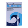 Mediumweight Polystyrene Cutlery, Fork, Plastic, White, 100/Box, 10 Boxes/Carton