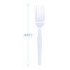 Mediumweight Polystyrene Cutlery, Fork, Plastic, White, 100/Box, 10 Boxes/Carton
