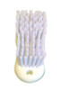 Scrub Brush, White Polypropylene Bristles, 6" Brush, 6" Handle