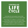Controlled Life-Cycle Plastic Trash Bags, 33 Gal, 1.1 Mil, 33" X 40", Green, 40/Box