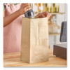 Grocery Paper Bags, 25# Size, 40# Basis Weight, 8.25" x 5.38" x 18", Kraft, 500/Bundle