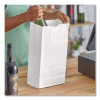 Grocery Paper Bags, 12# Size, 40# Basis Weight, 7" x 4.38" x 13.75", White, 500/Bundle