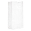 Grocery Paper Bags, 20# Size, 40# Basis Weight, 8.25" x 5.25" x 16.13", White, 500/Bundle