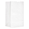 Grocery Paper Bags, 20# Squat Size, 40# Basis Weight, 8.13" x 5.88" x 12.5", White, 500/Bundle