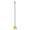 Invader Aluminum Side-Gate Wet-Mop Handle, 1" Dia x 60", Gray/Yellow