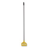 Invader Aluminum Side-Gate Wet-Mop Handle, Vinyl Coating, 60", Gray/Yellow