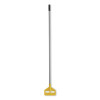 Invader Aluminum Side-Gate Wet-Mop Handle, Vinyl Coating, 60", Gray/Yellow