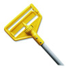 Invader Aluminum Side-Gate Wet-Mop Handle, Vinyl Coating, 60", Gray/Yellow
