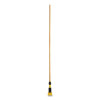 Gripper Hardwood Mop Handle, 1.13" Dia x 60", Natural/Yellow