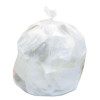 Linear Low-Density Can Liners, 30 Gal, 0.9 Mil, 30" X 36", White, 200/Carton