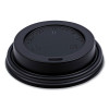 Hot Cup Lids, Fits 8 Oz Hot Cup, Plastic, Black, 1,000/Carton