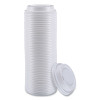 Hot Cup Lids, Fits 8 Oz Hot Cups, Plastic, White, 50/Sleeve, 20 Sleeves/Carton