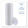 Hot Cup Lids, Fits 8 Oz Hot Cups, Plastic, White, 50/Sleeve, 20 Sleeves/Carton