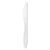 Impress Heavyweight Full-Length Polystyrene Cutlery, Knife, Plastic, White, 1,000/Carton