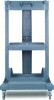 Janitor's Cart, Plastic, 4 Shelves, 1 Bin, 19" x 45" x 39", Gray
